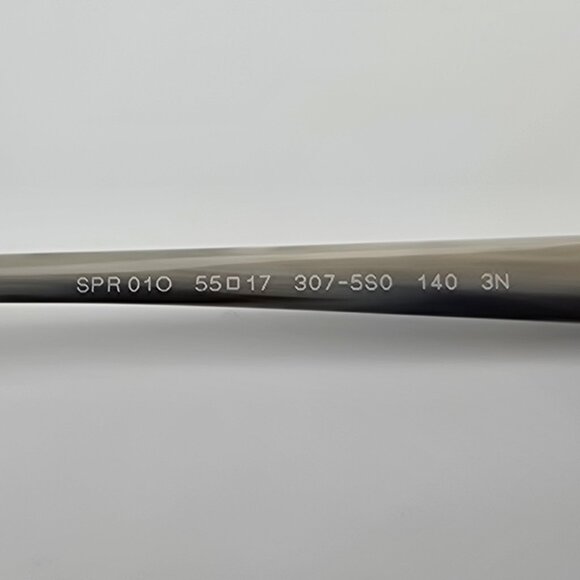 Prada SPR 01O 307-5S0 Black Grey Stripe Cat Eye Sunglasses Frame Italy 55-17-140 - Picture 7 of 14